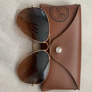 Ray-Ban Gold Aviator Sunglasses Women
